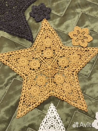 Вязанные аппликации, кружевные элементы