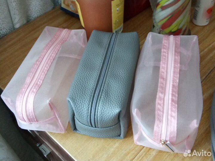 Бьюти-кейс женский серый новый