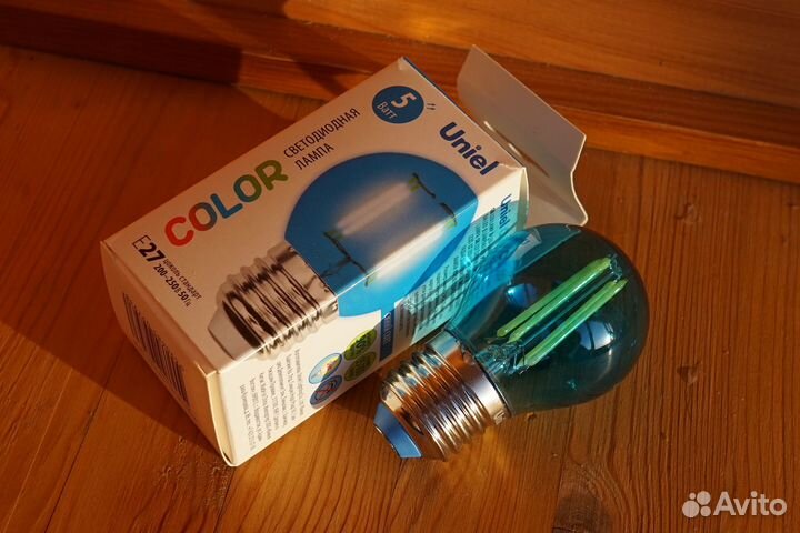 Три лампы - Эдисон 60W,Gauss+мелкая синяя