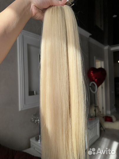 Волосы для наращивания 60 см блонд