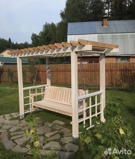 Садовые качели из дерева, качель