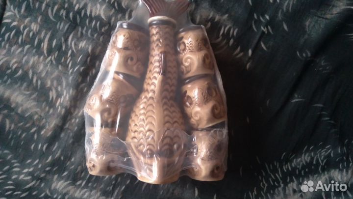 Штоф с рюмками рыбка