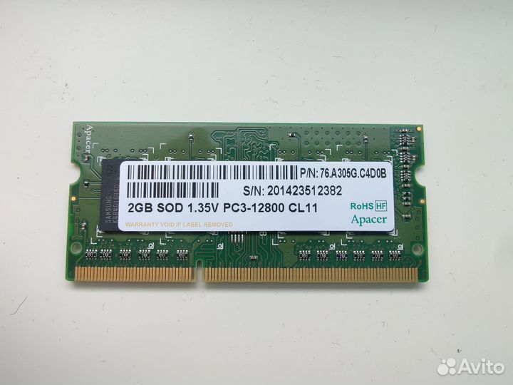 Оперативная память DDR3L Apacer 2 Gb