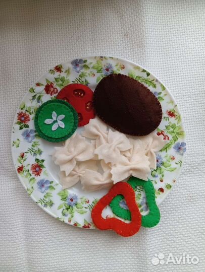 Игровой набор еды из фетра для игры