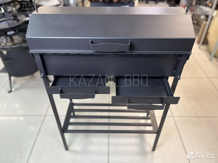 Гриль мангал барбекю с двумя зольниками