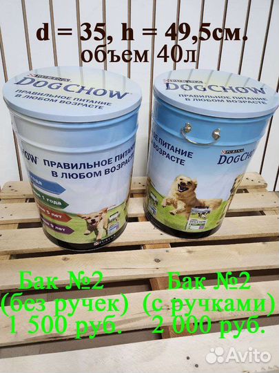 Бак для корма собаки, кошки