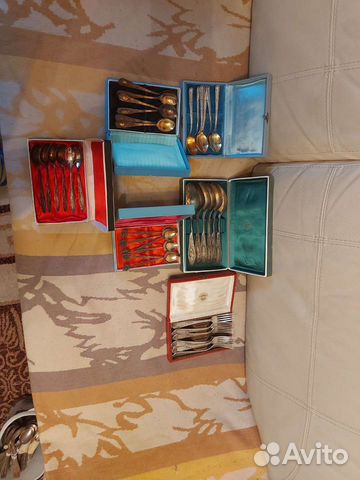 Ложки десертные мнц, Вилки столовые мнц СССР