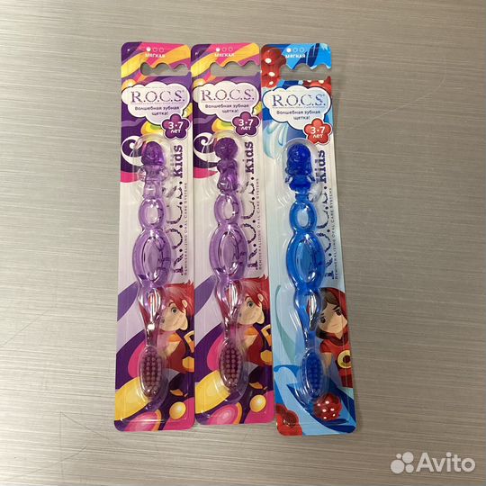 Детская зубная щётка Rocs 3-7 лет