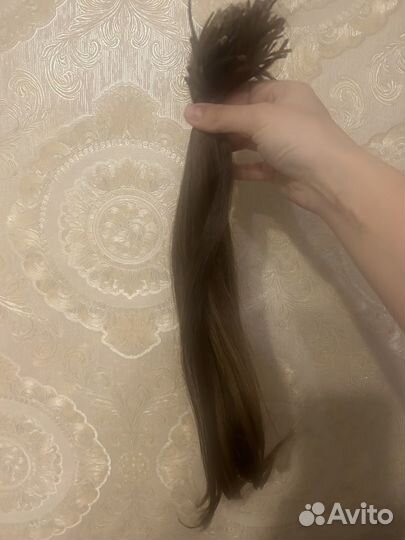 Волосы для наращивания русые 50 см