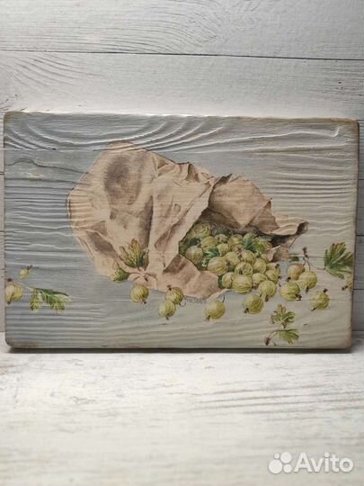 Доска из сосны для подачи(поднос) 6 разных рисунко