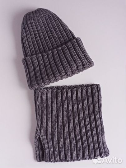 Комплект шапка и снуд женский