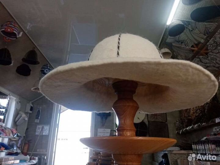 Шляпа для бани из натурального войлока