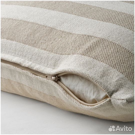 Подушка с чехлом икеа хеддамариа, 65x40 см, бежевы