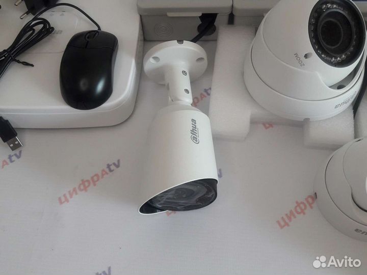 8 камер видеонаблюдения 4Мп ренистратор Dahua