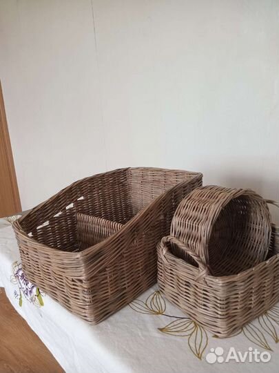 Корзина плетеная (набор из 3 шт)
