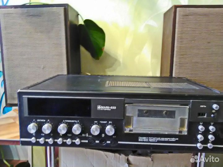 Магнитофон Маяк 233 с колонками 10ас-318
