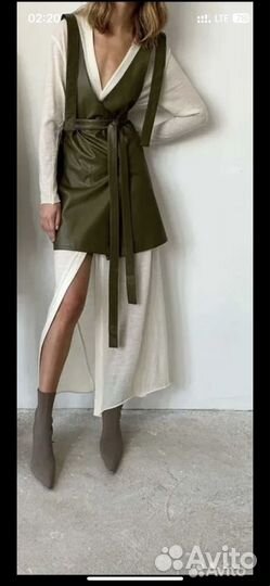 Кожаный сарафан ushatava