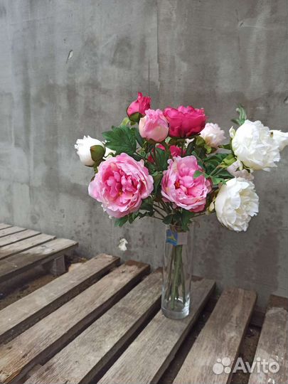 Букет пионы искусственные