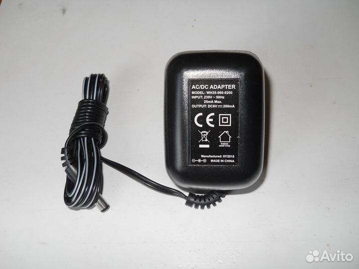 Адаптер - блок питания 6 Вольт 200мА
