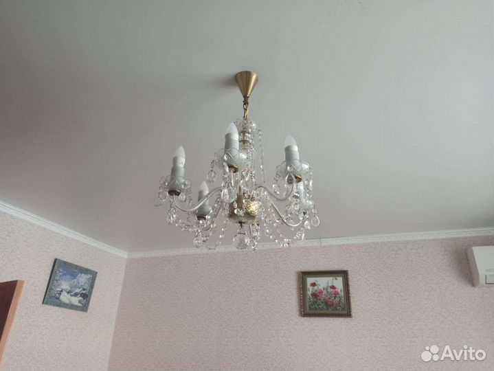 Люстра хрустальная чехословакия