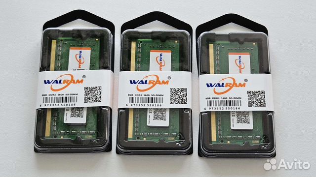 Оперативная память ddr3/ddr3l so-dimm 8gb 1600mhz