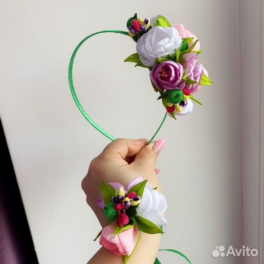 Набор ободочек + повязочка на ручку