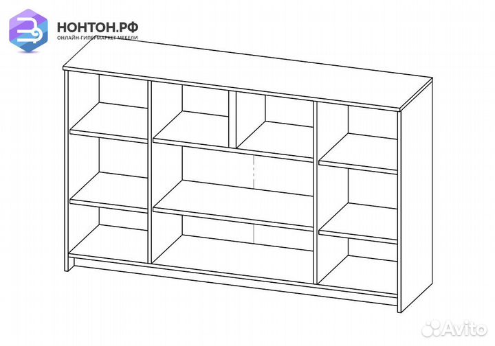 Комод с дверцами Сириус 2 ящика сонома