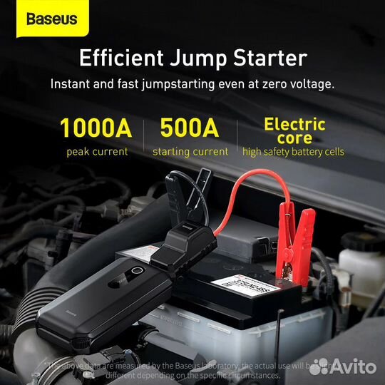 37000mWh Baseus 1000A Пусковое устройство(Starter)
