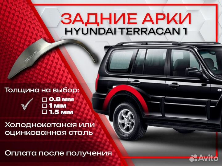 Ремонтные арки на Hyundai Terracan 1 задние