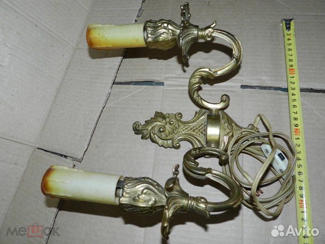 Советский, красивый, бронзовый электрический свети