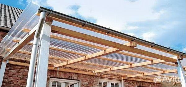 Кровельный поликарбонат трапеция