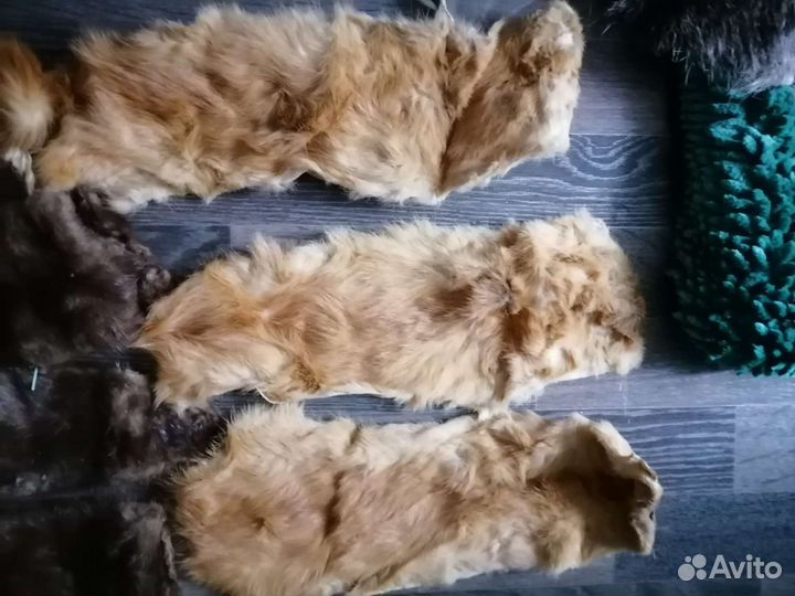 Мех норки и серой нутрии