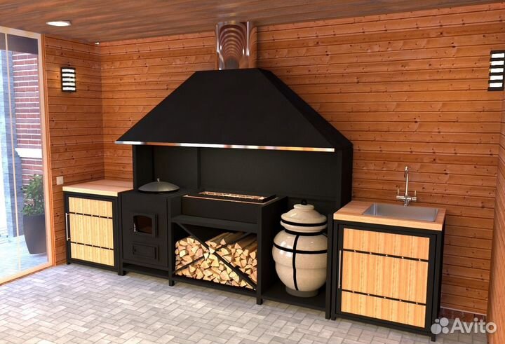 Мангал с крышей