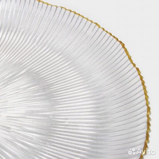 Тарелка стеклянная подстановочная 'Фейверк', d27 с