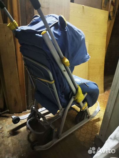 Коляска Nika kids зимняя на колесиках