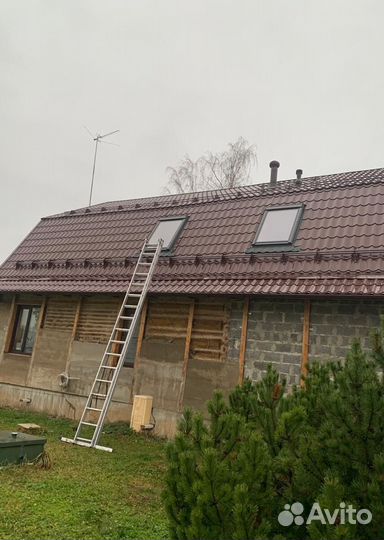 Установка снегозадержателей на крыше