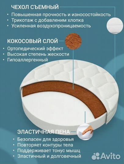 Матрас детский круглый
