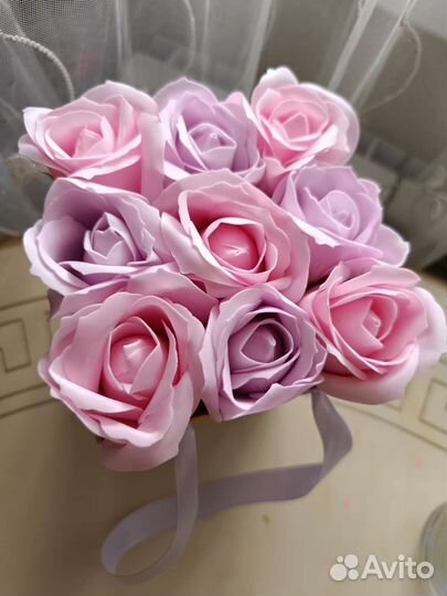 Букет из мыльных роз 9 штук