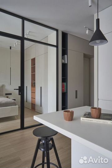 Кухня угловая с барной стойкой