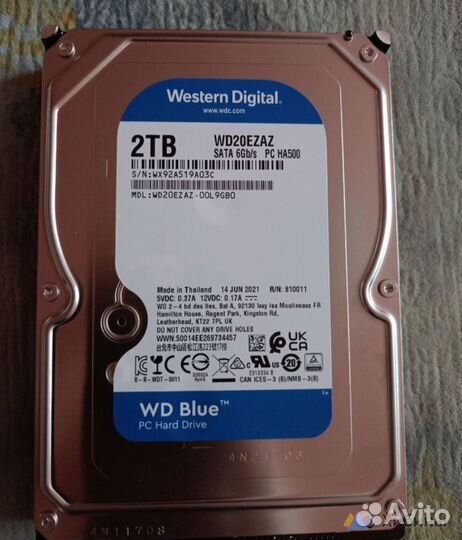 Жесткий диск WD blue 2 tb