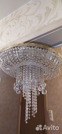 Люстра потолочная хрустальная