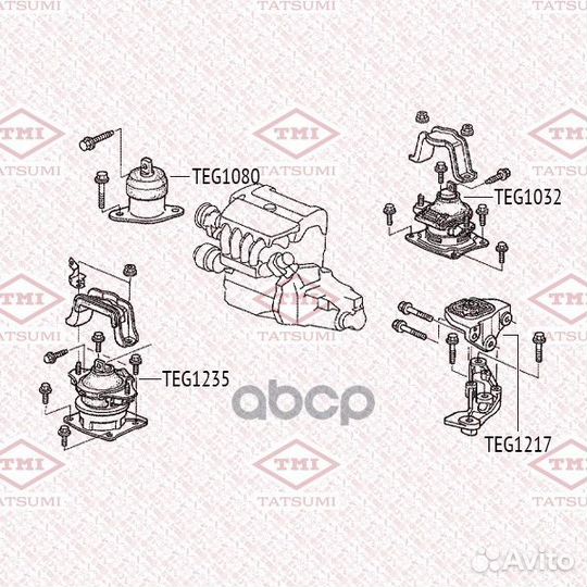Опора кпп TEG1217 tatsumi