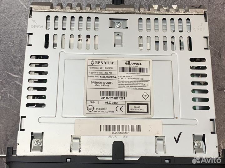 Штатная магнитола Renault Duster