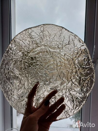 Парные сервировочные блюда, стекло