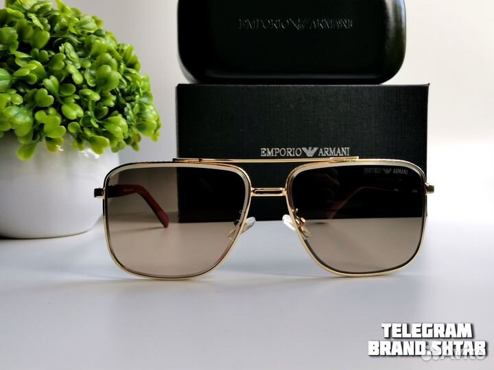 Очки коричневые солнцезащитные