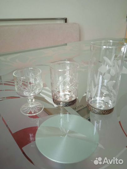 Стопки, рюмки хрустальные СССР