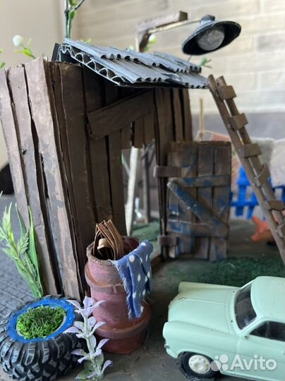 Макет поделка деревенский дворик