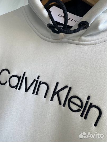 Худи мужское Calvin Klein на флисе с капюшоном