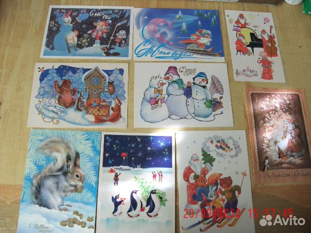 Новогодние открытки 60-80-е годы