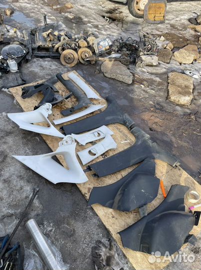 Накладки порогов,пластик салона,стоек LADA Vesta